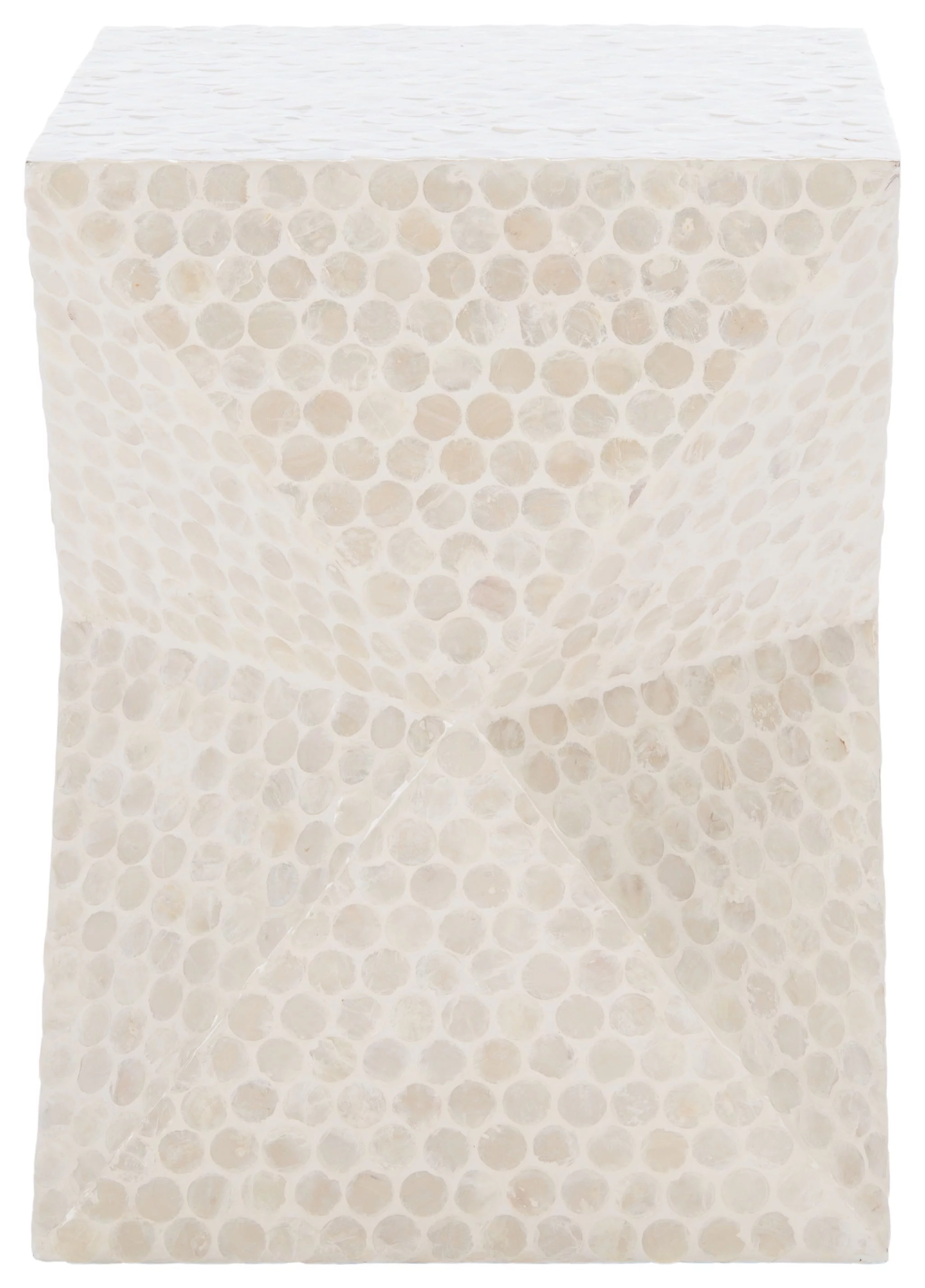 SAFAVIEH Milan Abstract Dot Square Accent Table, White