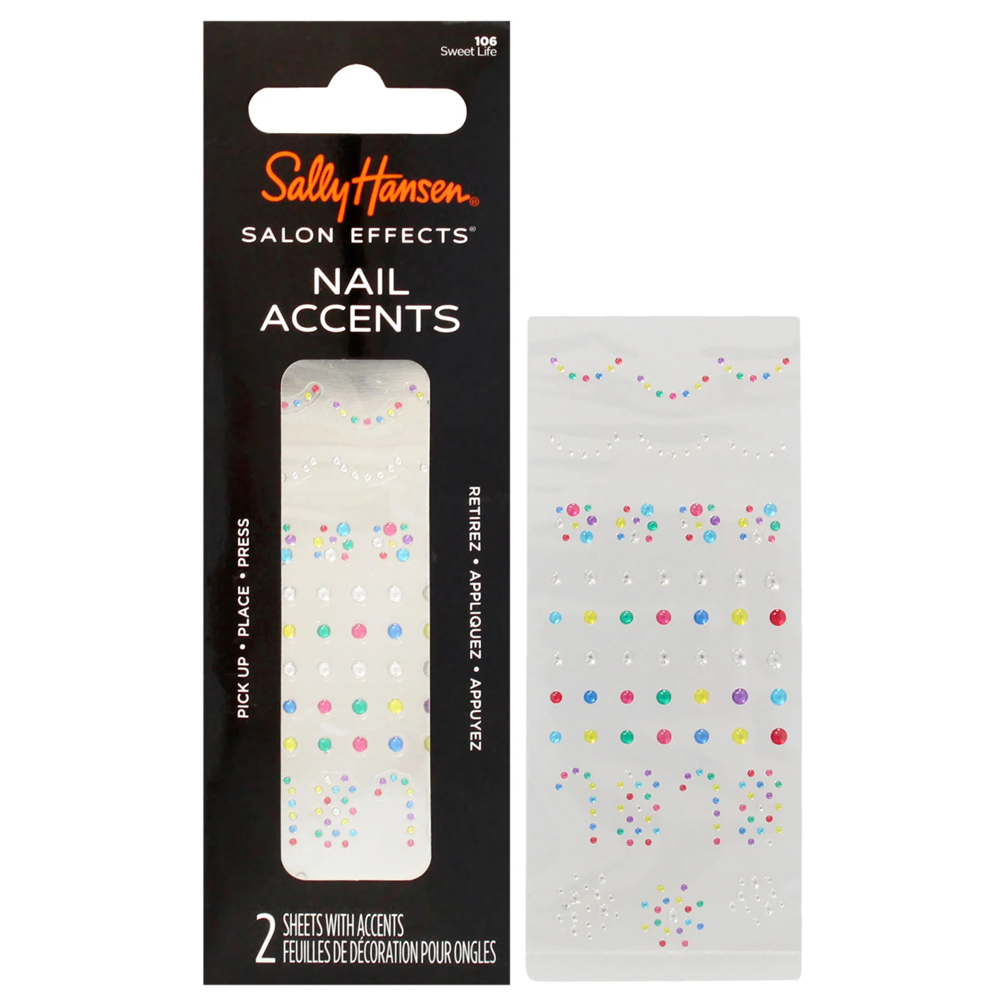 Salon Effects Nail Accents - 105 Glam Geometric by Sally Hansen for Women - 40 Pc Sticker