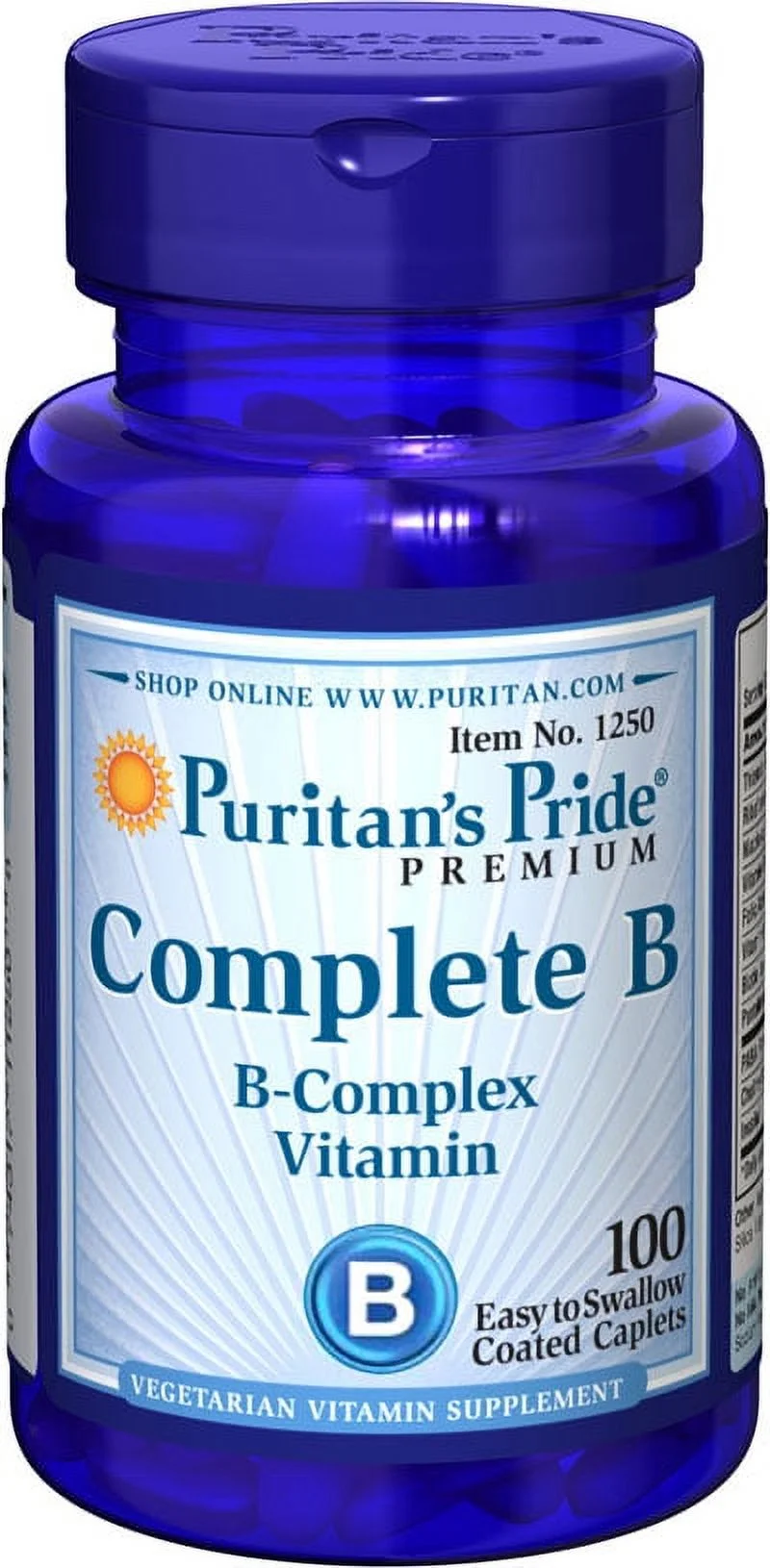 Puritan's Pride Complete B (Vitamin B Complex) - 100 Caplets