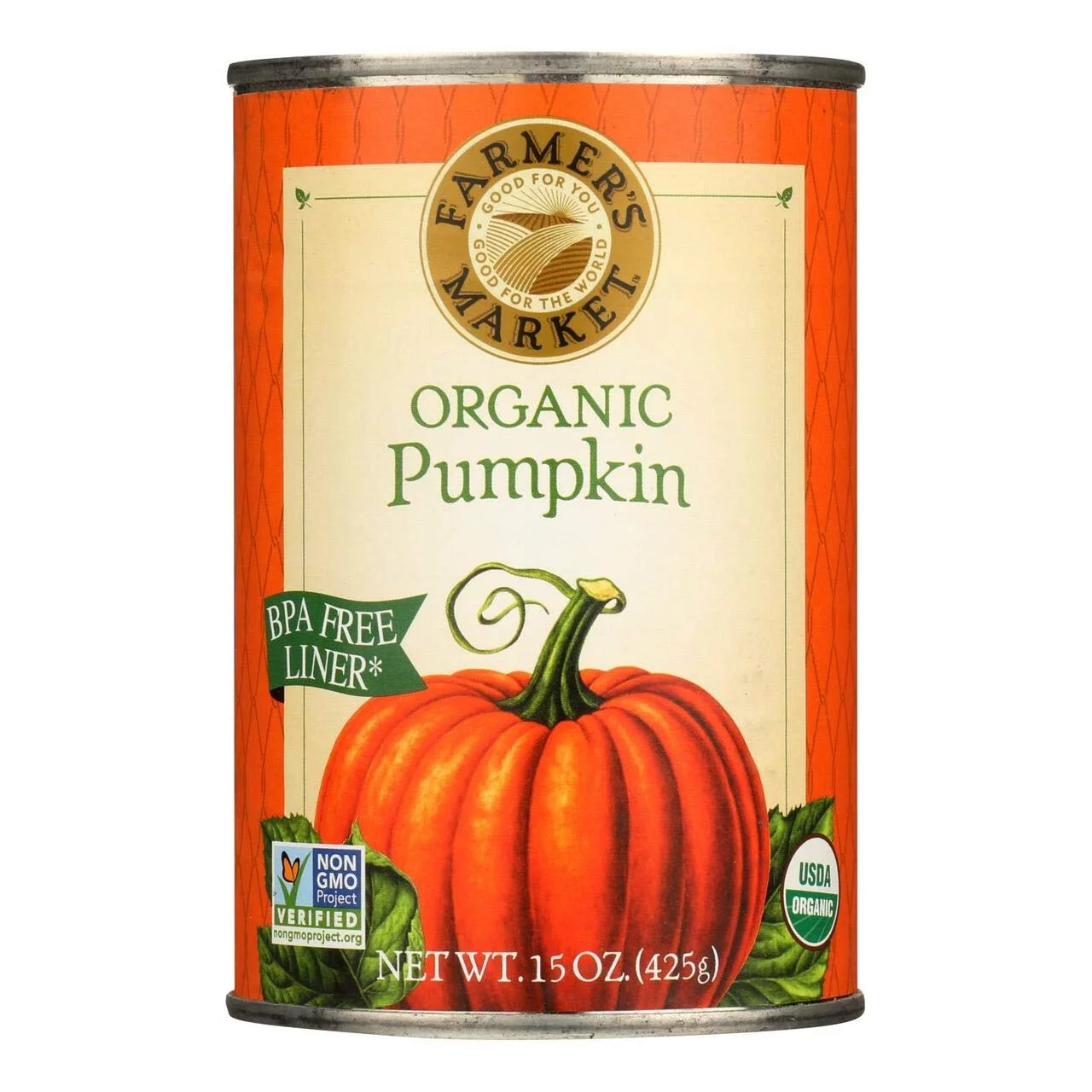 FARMERS MARKET FOODS PUMPKIN ORG, 15 Ounce (Pack of 12)