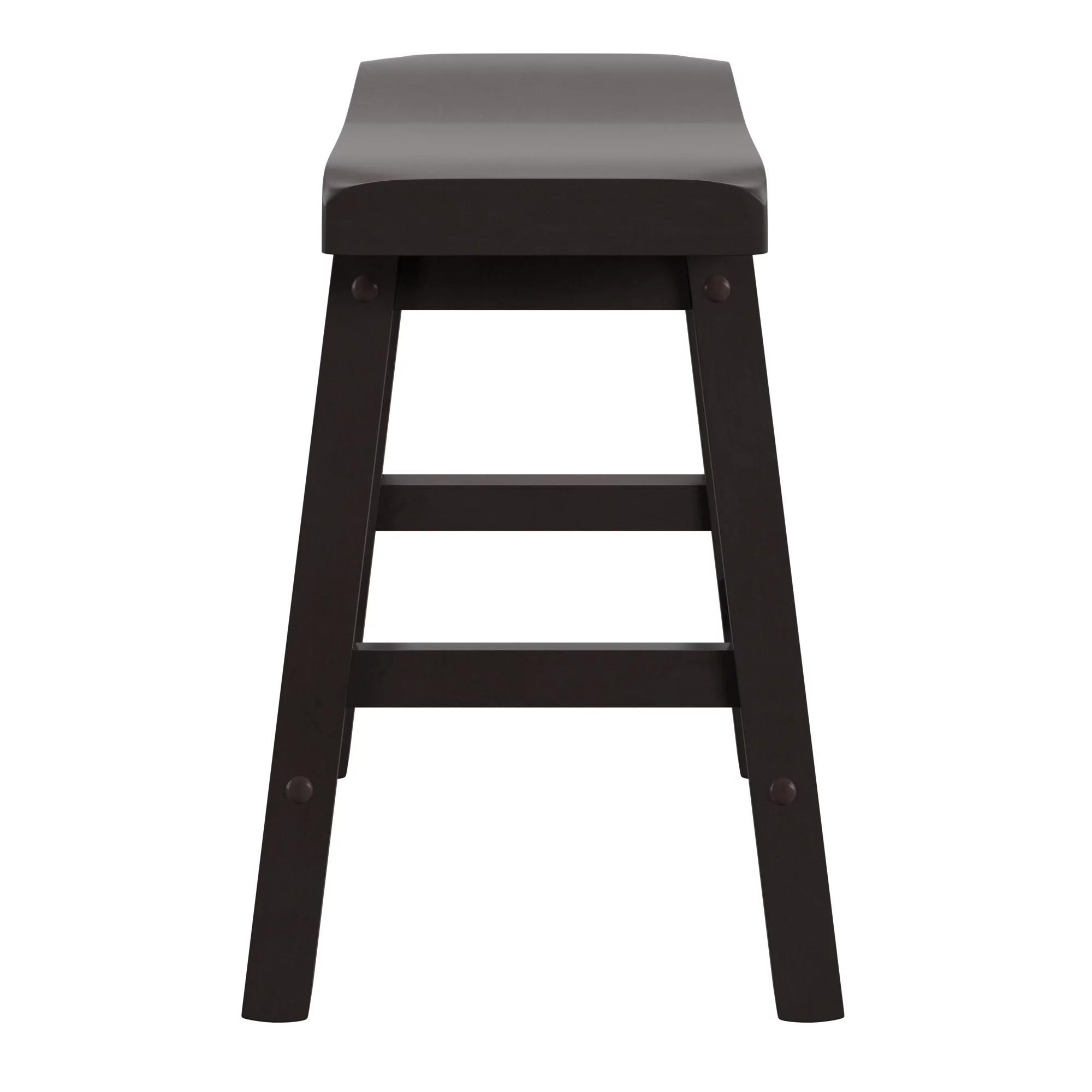 Weston Home Ashby 18-inch Backless Stools, Set of 2, Vulcan Black Finish