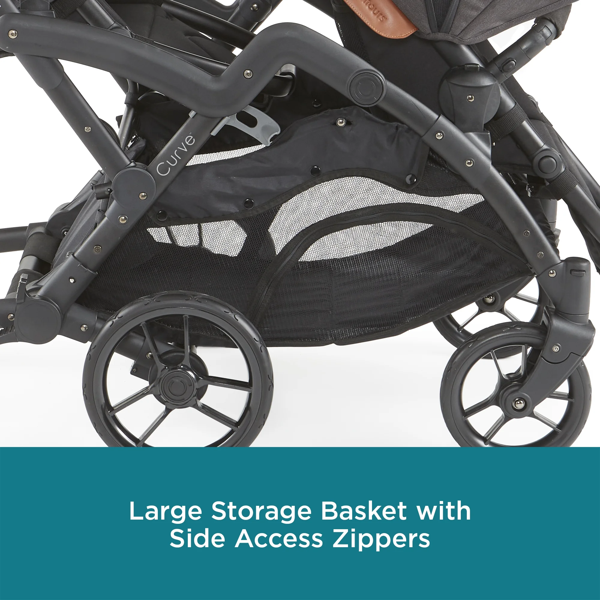 Contours Curve V2 Double Tandem Stroller, Black Herringbone, Unisex
