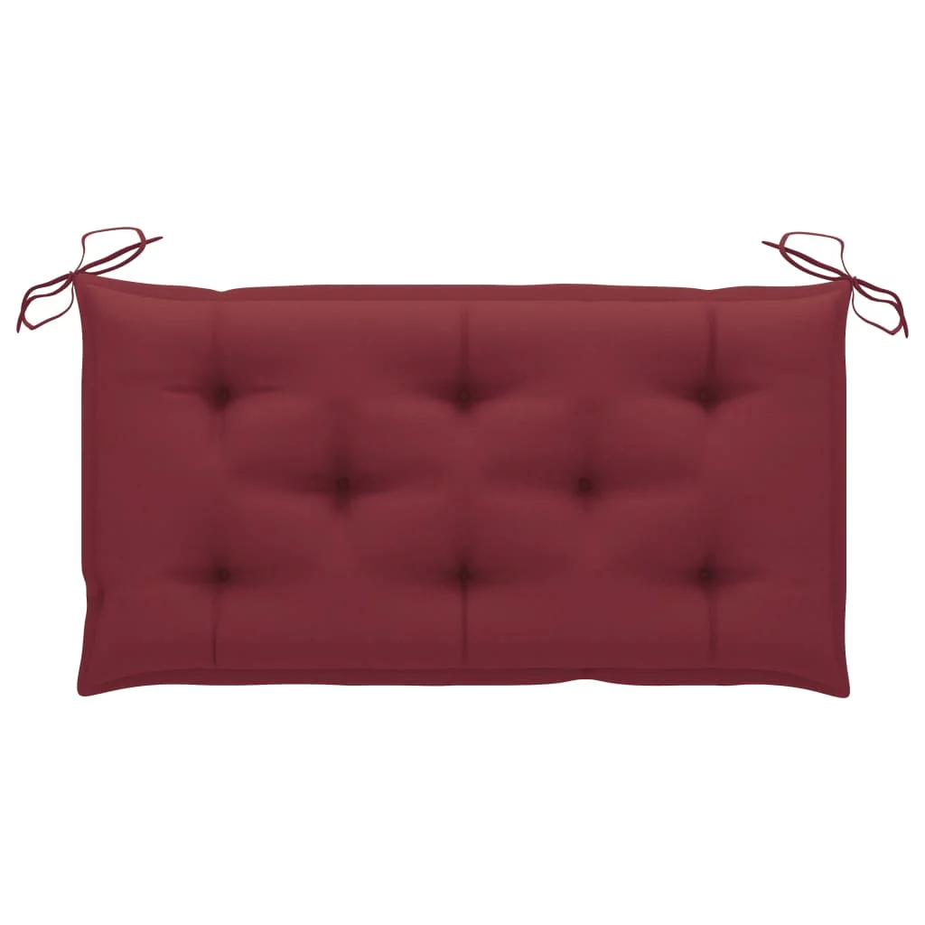 Buyweek Patio Bench with Wine Red Cushion 44.1