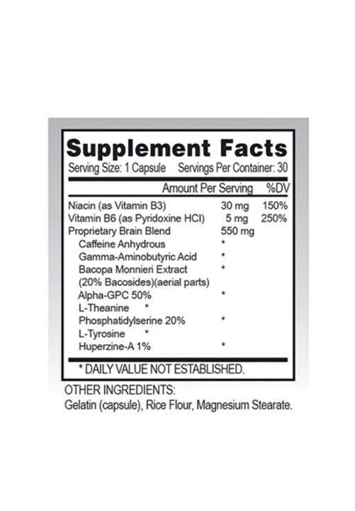 Focus Max Brain & Focus Health Supplement -30 Capsules