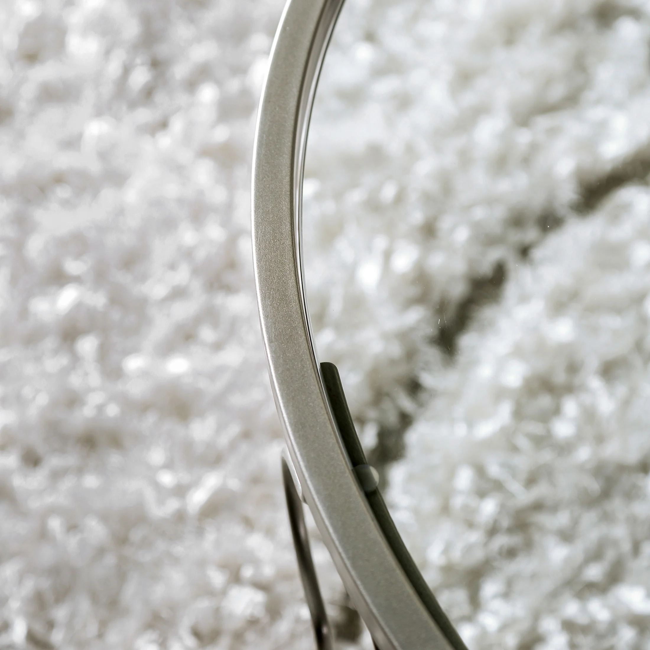 Furniture of America Nelli Glass Top End Table, Champagne