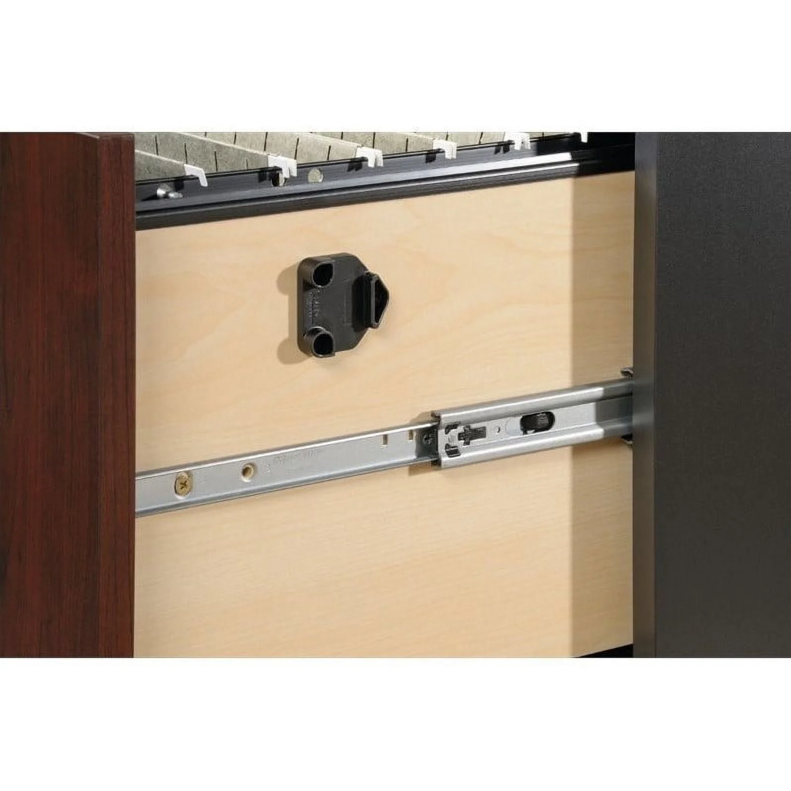 Home Square 2 Drawer Wood Filing Cabinet Set in Classic Cherry (Set of 2)