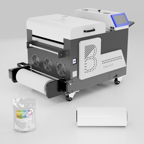 Lancelot W30 DTF Curing Oven and Powder Shaker Upgraded Heater T-Shirt Printer Machine Shaking Powder DTF Transfer Film Roll Printing Oven Auto Powder Shaking&Dryer Machine for Small Business