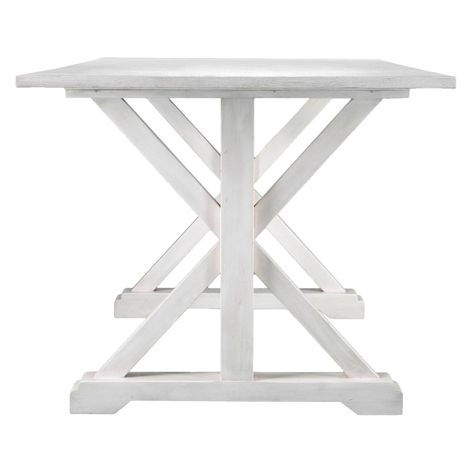 SEI Furniture Cardwell Farmhouse Dining Table in White