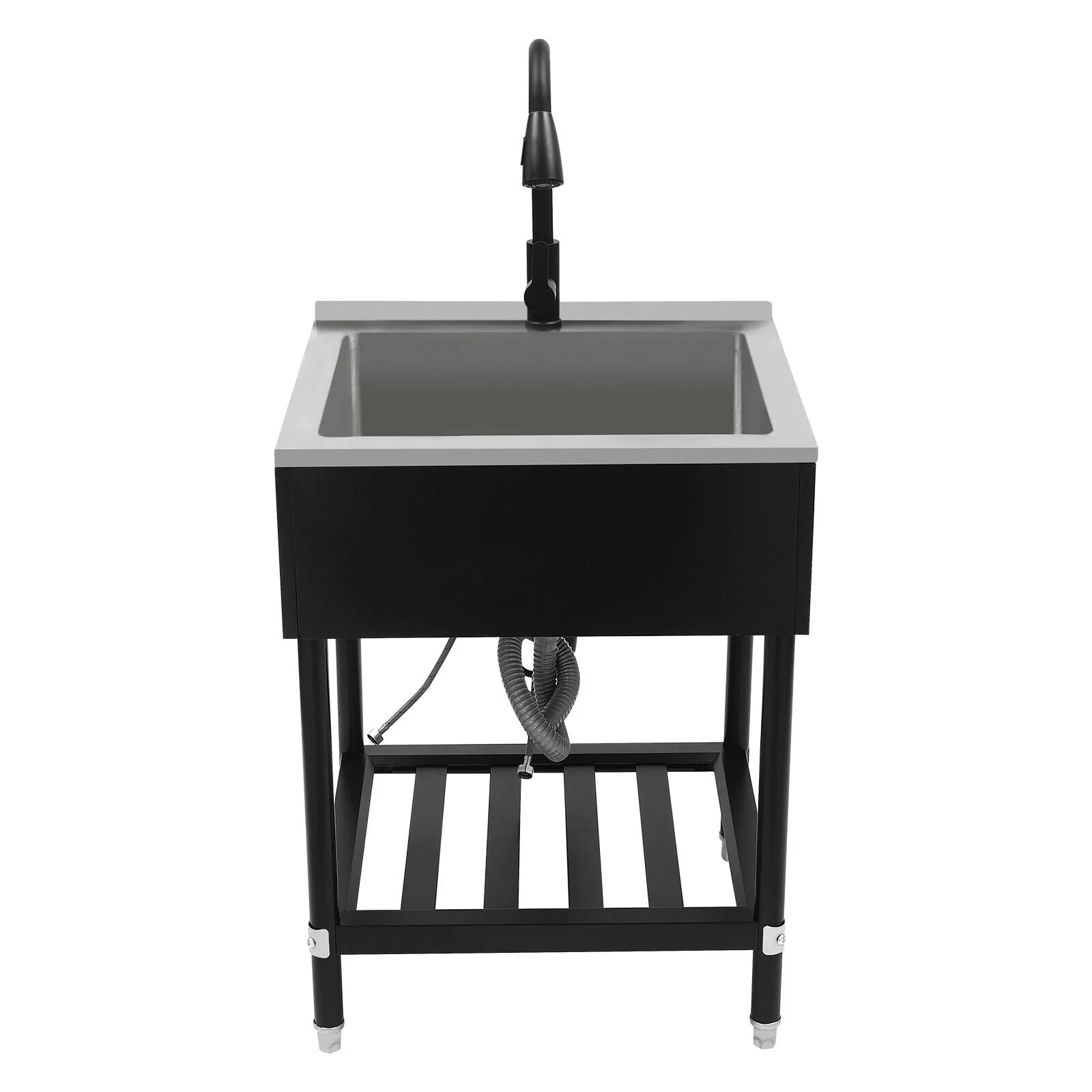 Stainless Steel Commercial Sink Catering Kitchen Prep Table Single Bowl Durable