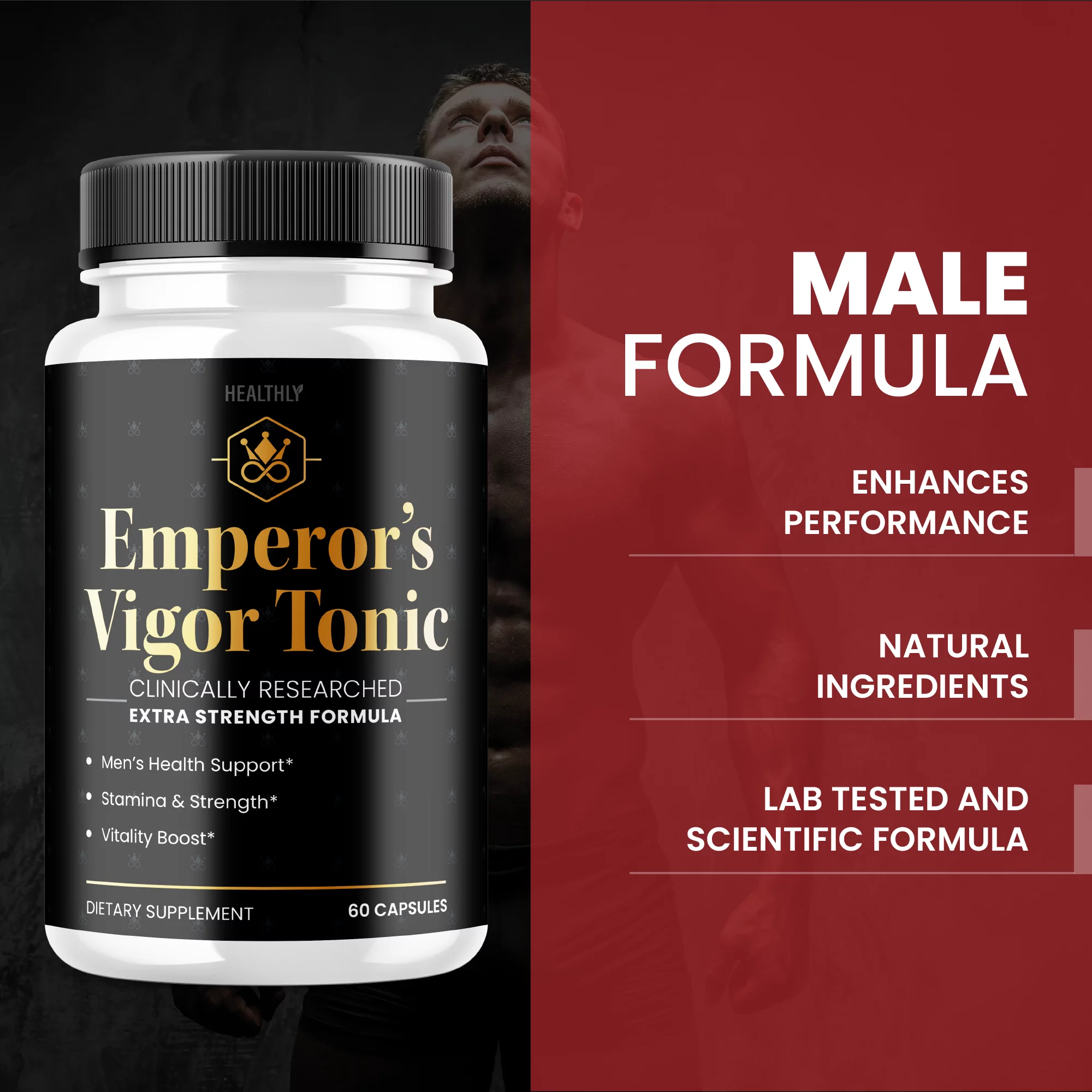 (5 Pack) Emperor's Vigor Tonic Men's Stamina & Strength Vitality Boost Health Support (300 Capsules)