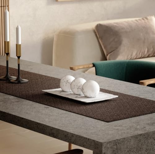 Creative Scents White Marble Look Home Decor Tray and Orb Set Coffee Table Decor for Living Room Centerpiece Table Decorations for Dining Table, Kitchen, Foyer, Entryway Elegant House Decoration