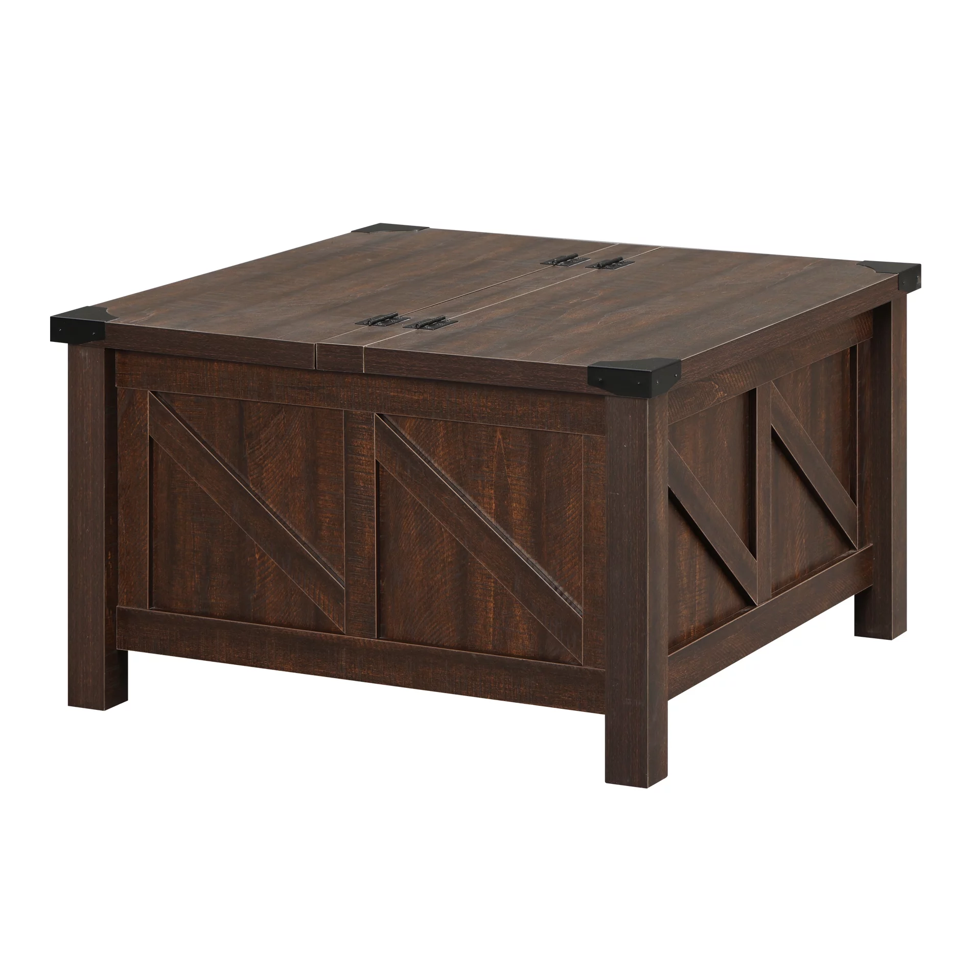 Square Coffee Table with Lift Top with Lift Top and Storage for Living Room Brown