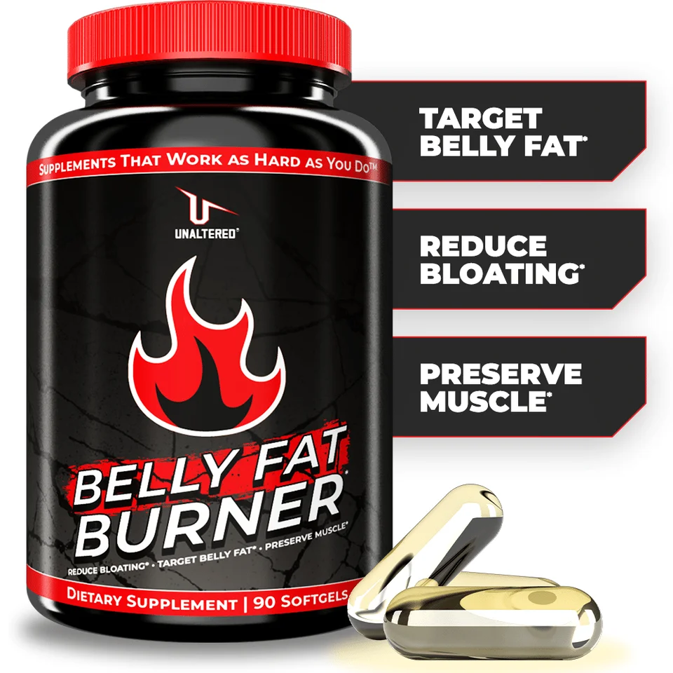 UNALTERED Belly Fat Burner Natural Weight Loss Pills for Stomach Fat for Men & Women 90 Softgels