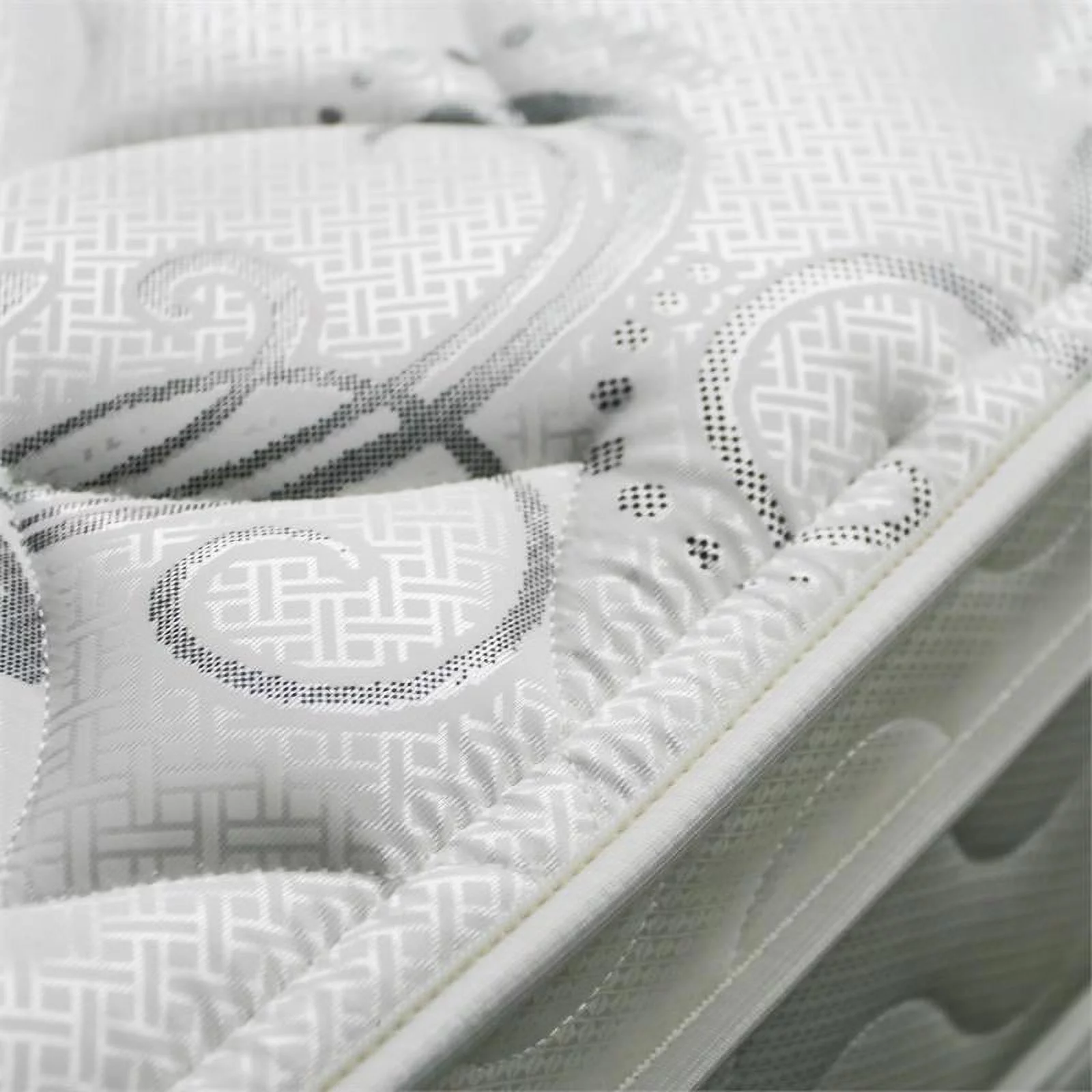 Furniture of America Kya Fabric 9-Inch Twin Euro Top Mattress in White