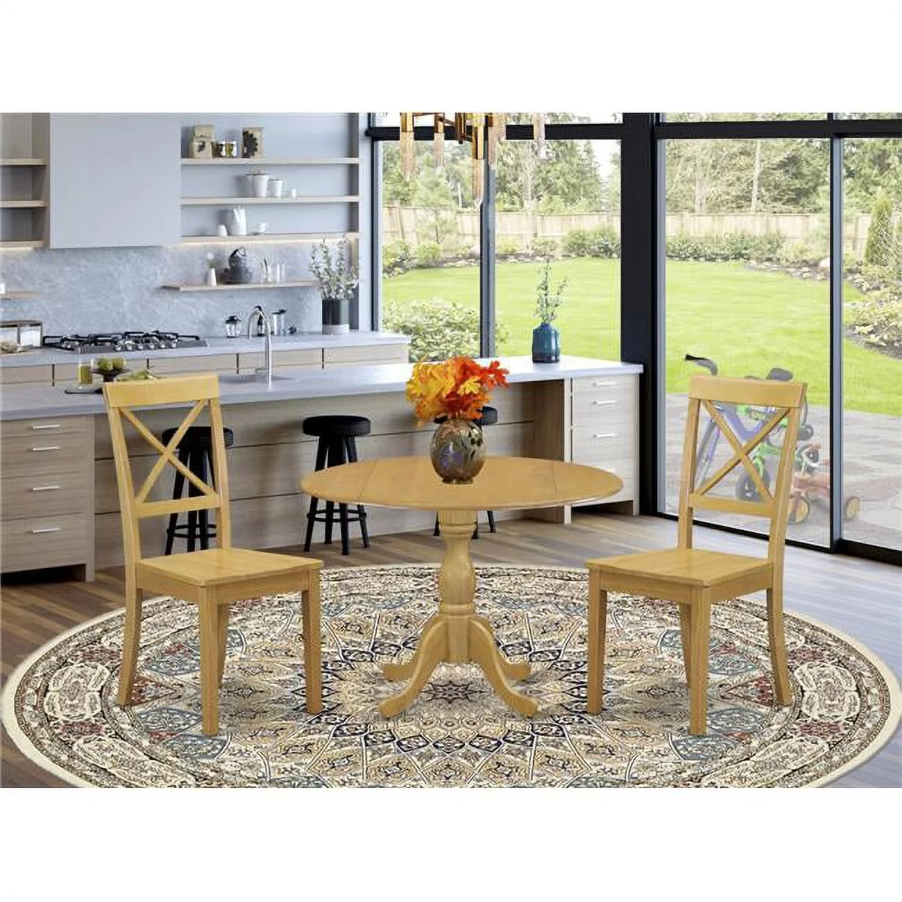 3 Piece Dublin Dining Room Table Set - Oak