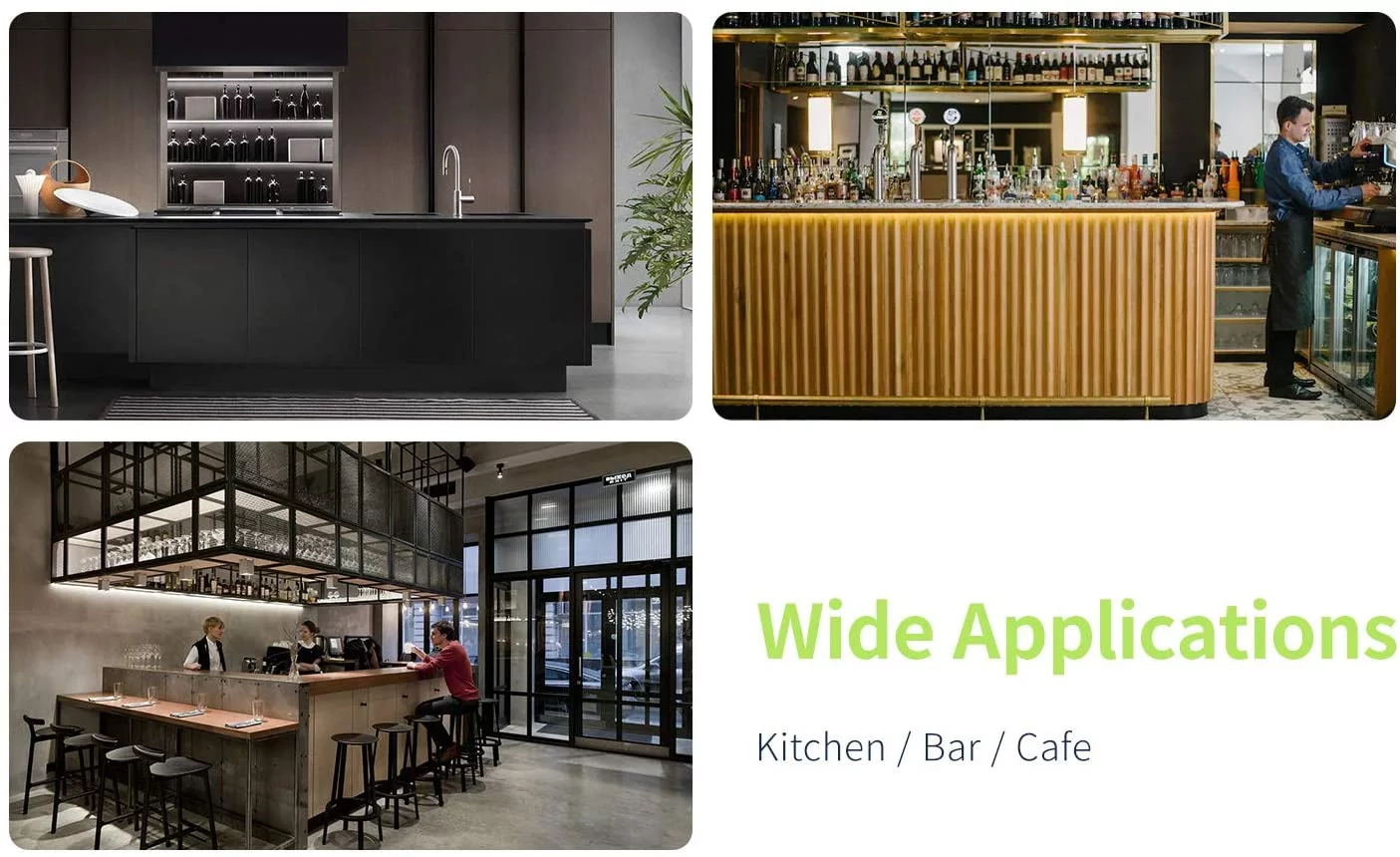 FDW Counter Height Swivel Bar Stools PU Leather Padded with Back,Set of 2 Height Adjustable Counter Stool Barstools Dining Chair,Black