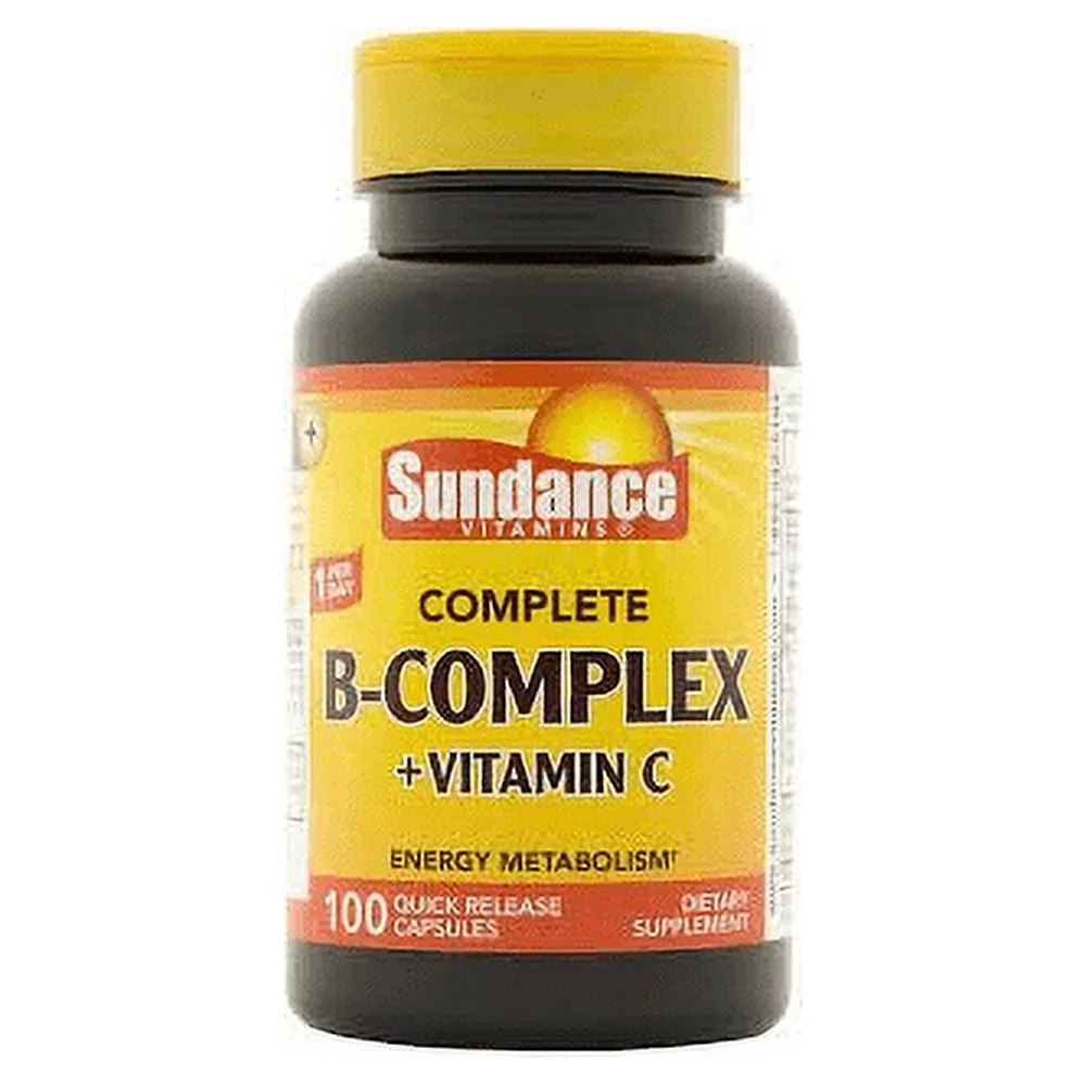 Sundance Vitamins B Complex & Vitamin C, Energy Metabolism, 100ct, 4-Pack
