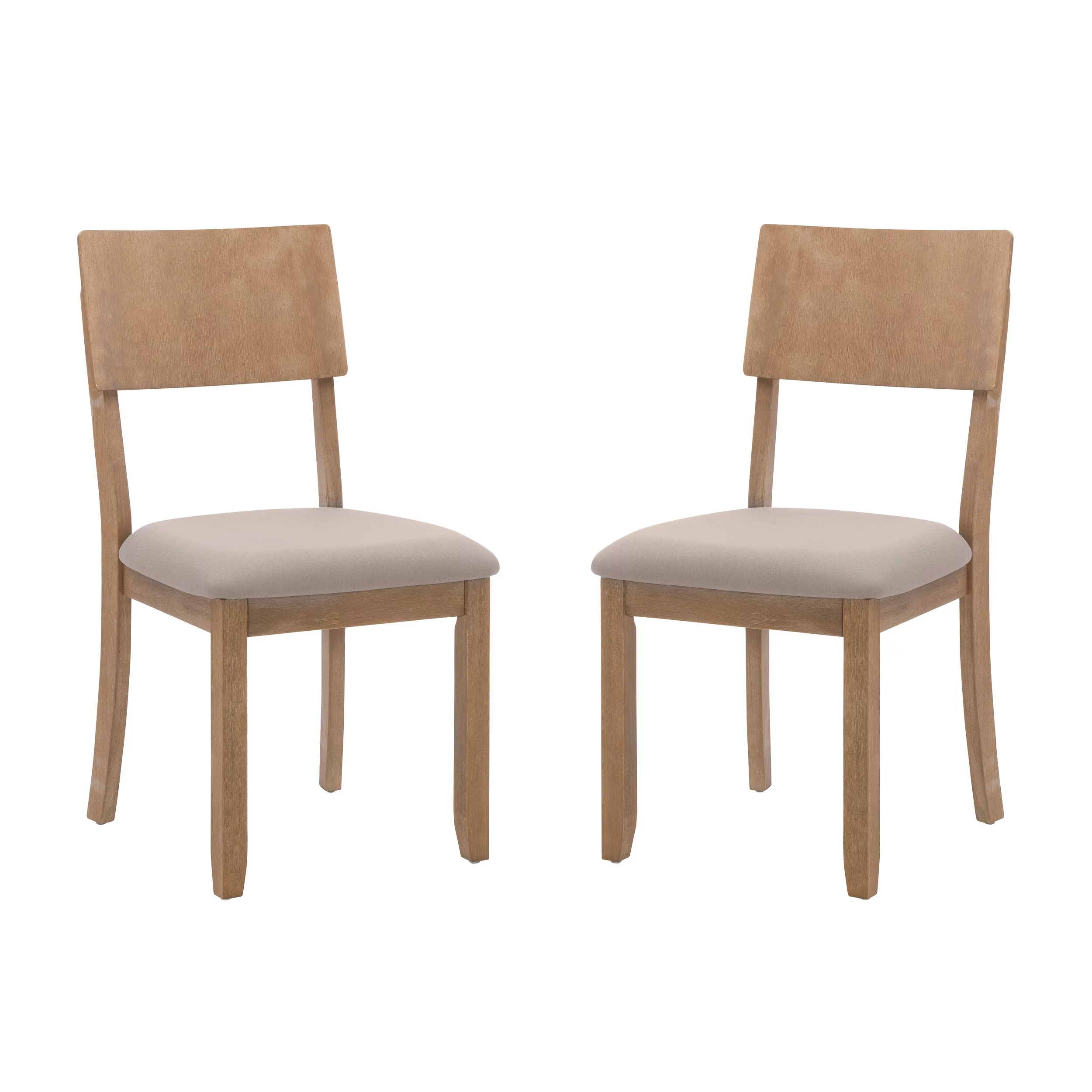 Linon Jamil Upholstered Dining Chair, Set of 2, Gray Wash