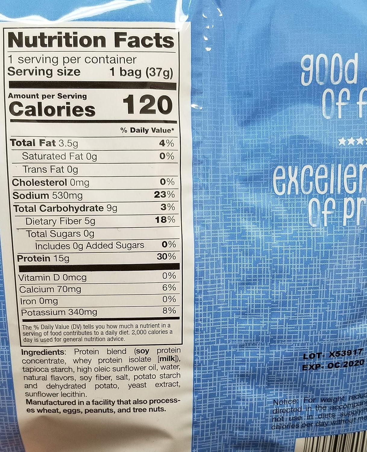 Proti Fit - Ranch Proti Protein Chips, 15G Protein, Low Calorie, Low Fat, Low Carb, High Fiber, Gluten Free, Healthy Snack Chips, 7 Single Serving Bags (Ranch)