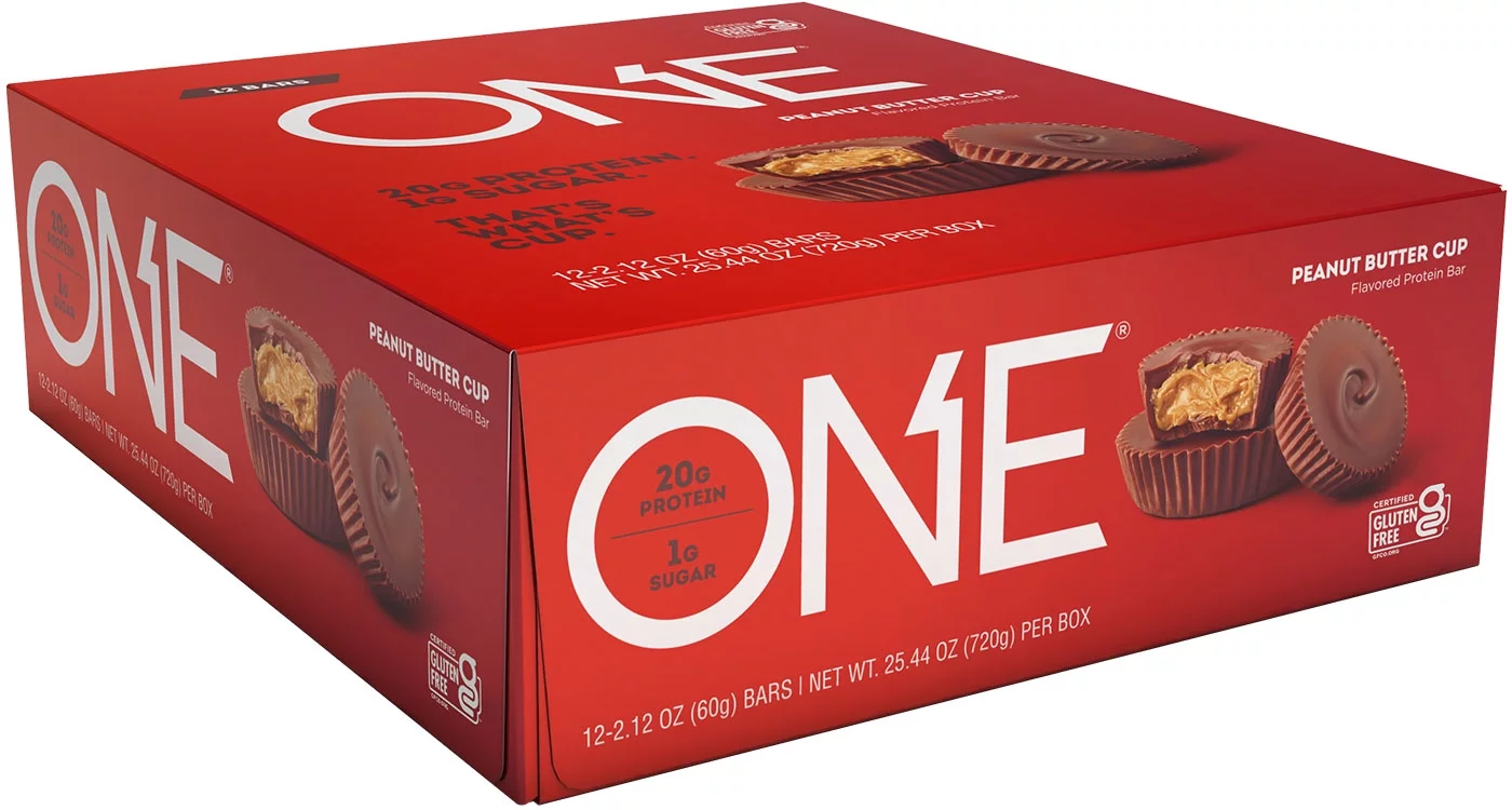 One Protein Supplement Bar, Peanut Butter Cup, 20g Protein, 12 Count