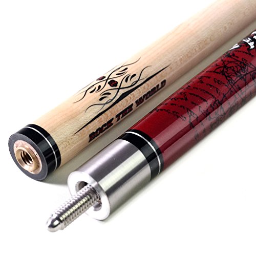 CUESOUL 58 inch 19/20/21 oz 1/2 Maple Pool Cue Stick Kit-Rockin Series