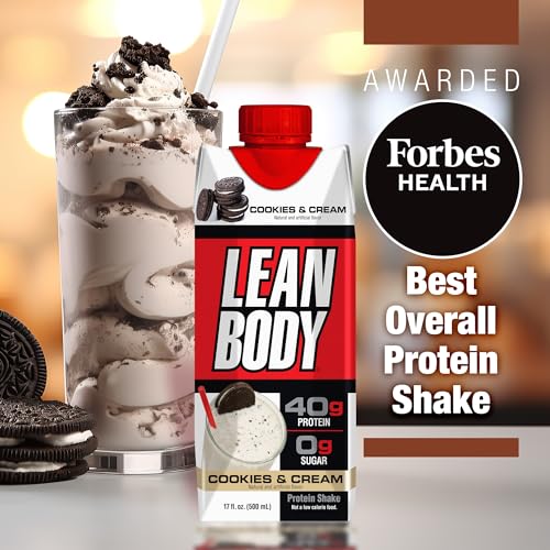 Labrada Lean Body Ready-to-Drink Strawberry Protein Shake, 40g Protein, Whey Blend, 0 Sugar, Gluten Free, 22 Vitamins & Minerals, 17 Ounce (Recyclable Carton & Lid - Pack of 12) LABRADA