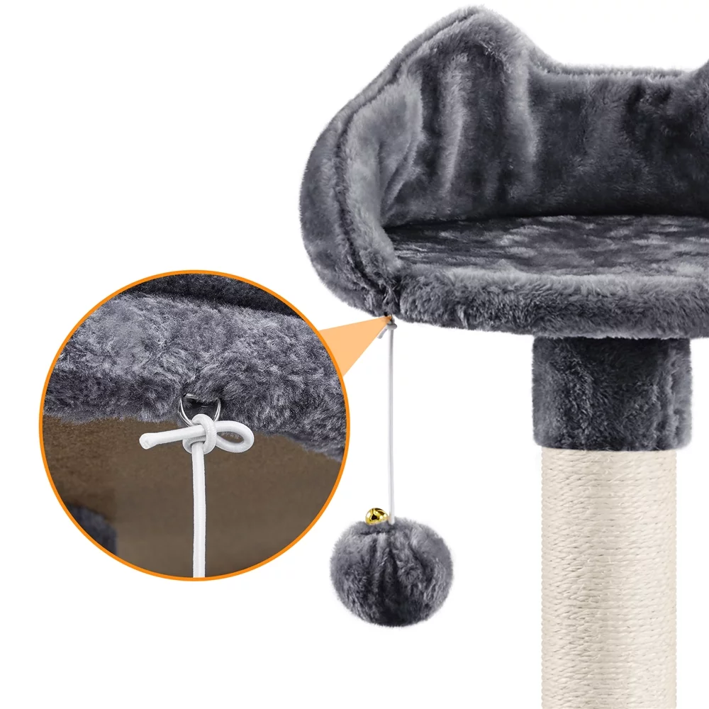 Yaheetech 76.5-inch Cat Tree Cat Tower with Condos, Dark Gray