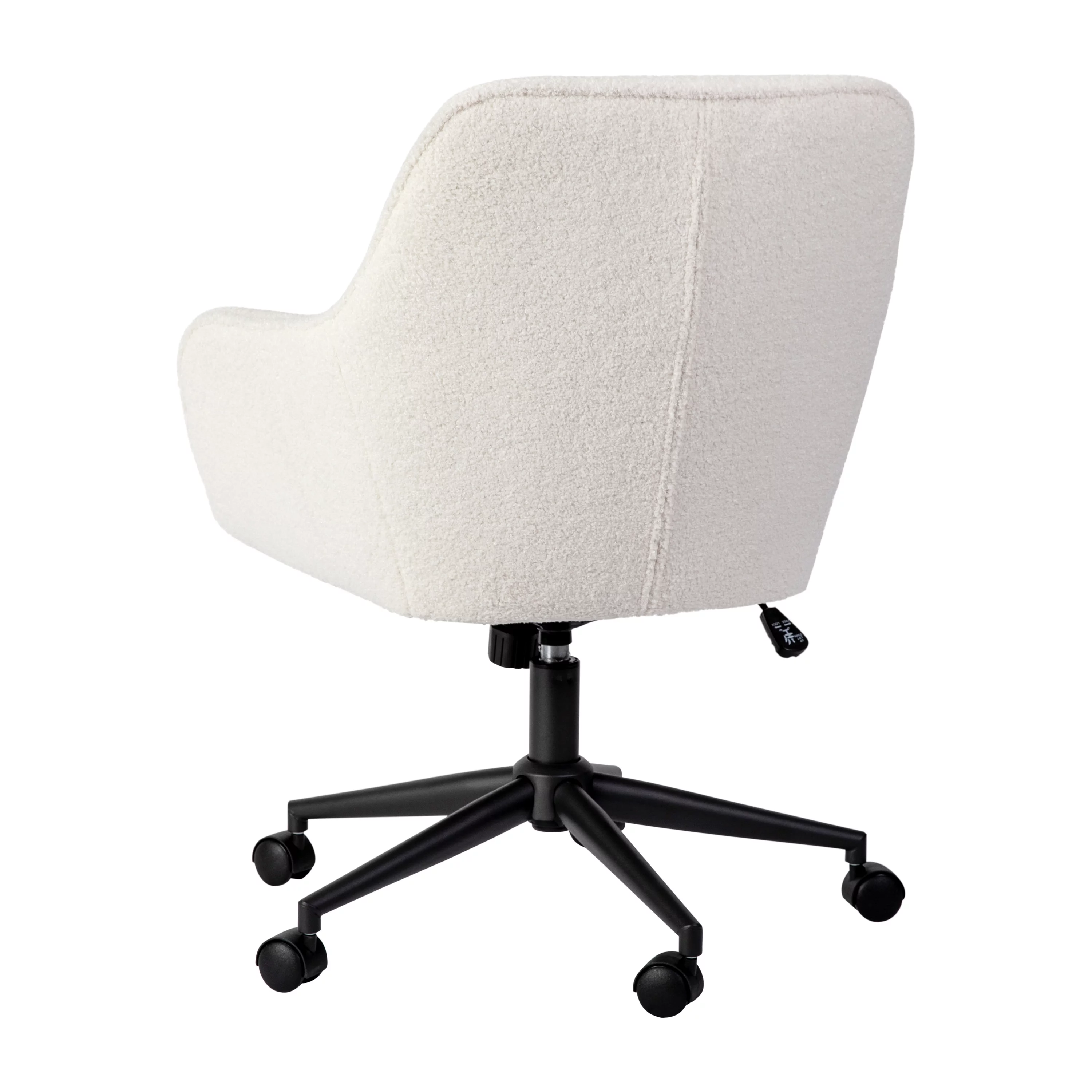 Martha Stewart Rayna Upholstered Office Chair in White/Oil Rubbed Bronze