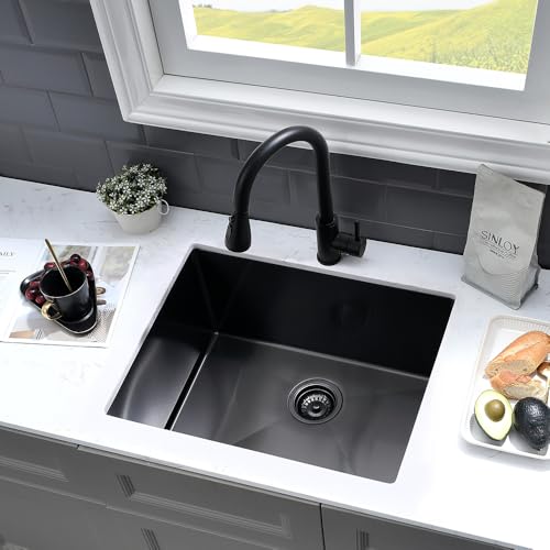 Stainless Steel Laundry Sink Undermount-VASOYO 23x18x13 Undermount Laundry Sink Stainless Steel Utility Sink 16 Gauge Single Bowl Laundry Room Sink Outdoor Sinks Deep Undermount Kitchen Sink