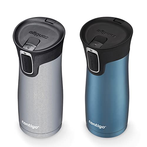 Contigo AUTOSEAL West Loop Vacuum-Insulated Stainless Steel Travel Mug with Easy-Clean Lid 20 oz Sake