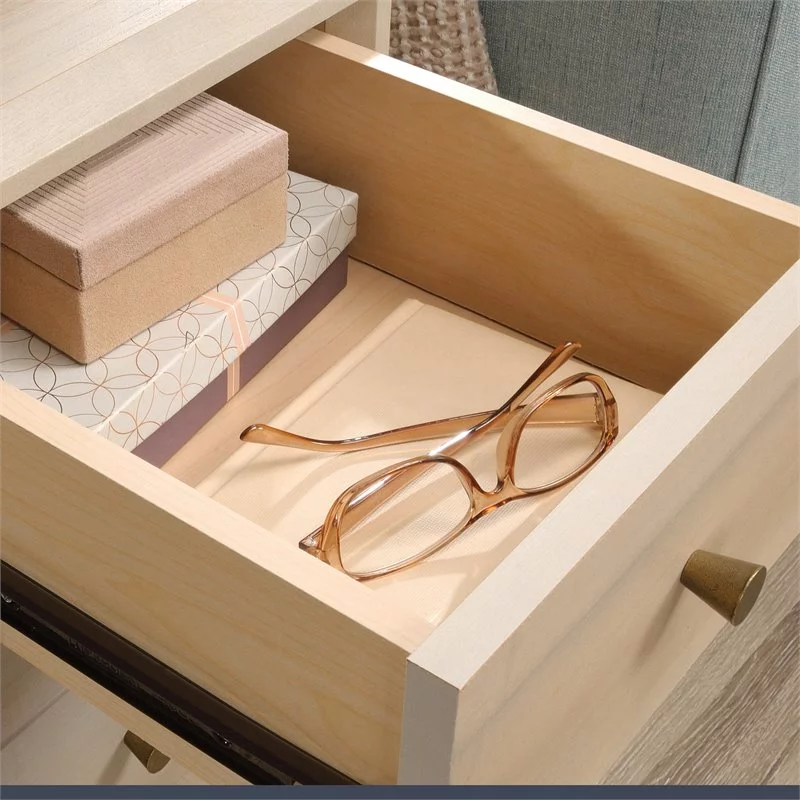 Pemberly Row 2 Drawers Modern Engineered Wood End Table in Maple