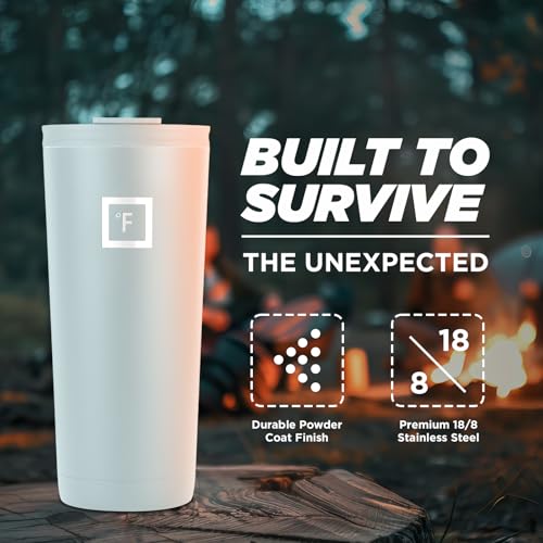 IRON °FLASK Classic Tumbler - Vacuum Insulated Stainless Steel Water Bottle, Double Walled, Drinking Cup, Insulated Travel Mug (Cotton Candy, 24 oz Solid Lid)