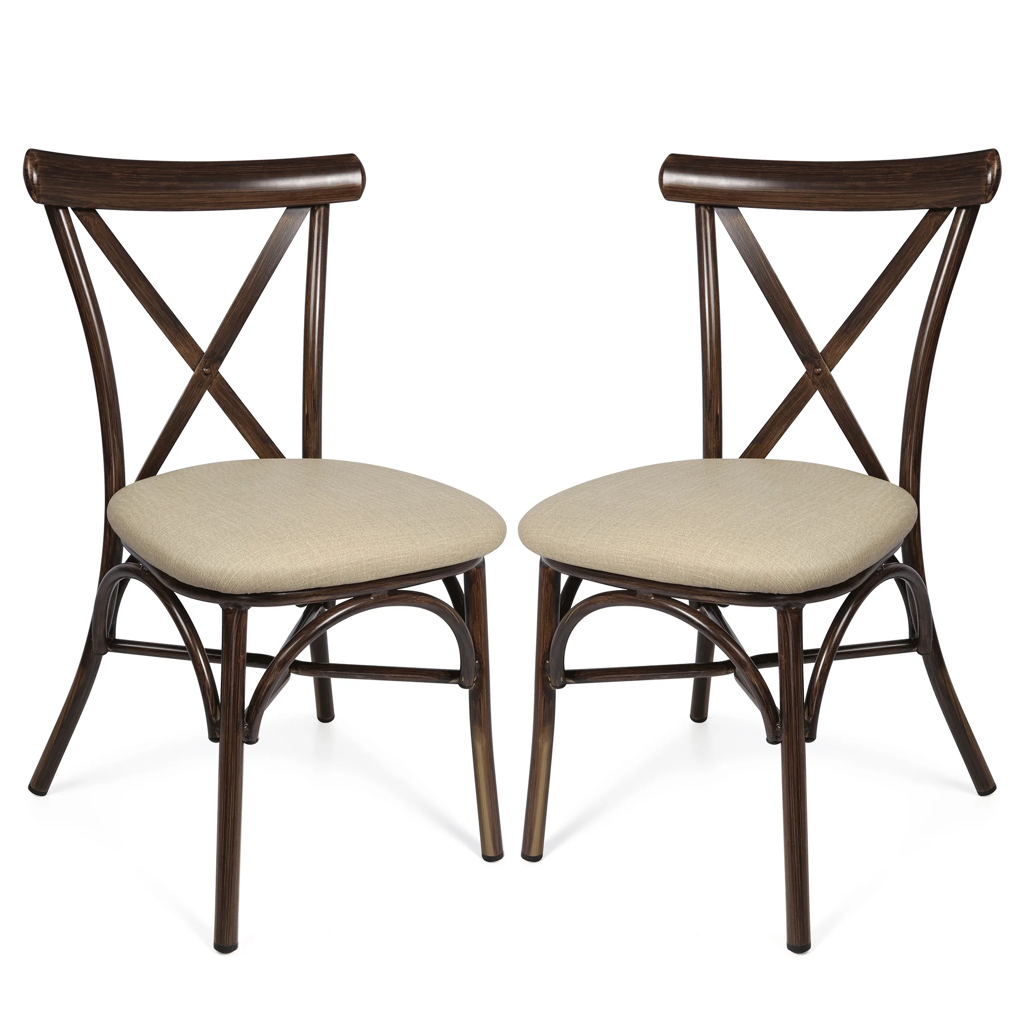 KARMAS PRODUCT Upholstered Dining Chairs Set of 2 Modern PU Leather Dining Room Chairs for Home Kitchen Living Room Bedroom, Sand Beige …