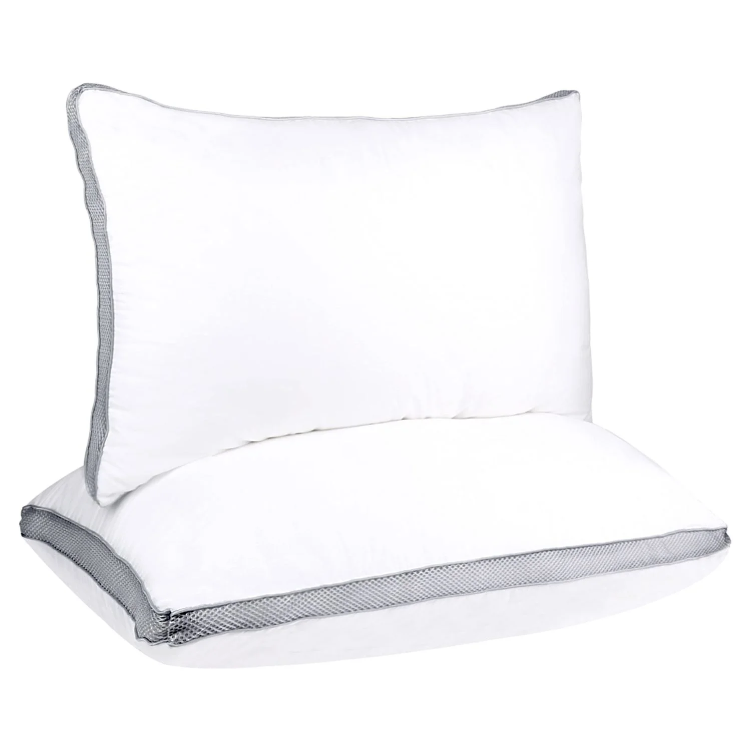 JML 2 Pack Cotton Down Alternative Pillows,Queen Size Bed Pillows Gusseted Hypoallergenic