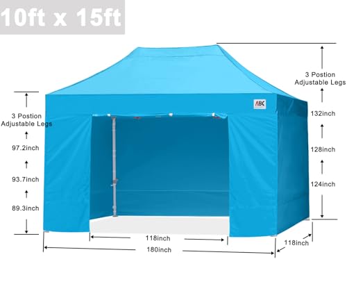 ABCCANOPY Easy Pop Up Canopy Tent with Sidewalls 10x10 Commercial -Series, White