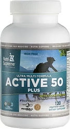 Nutri-Supreme Research Kosher Active 50 Plus Ultra Multi Iron Free Senior Formula - 120 Vegetarian Capsules