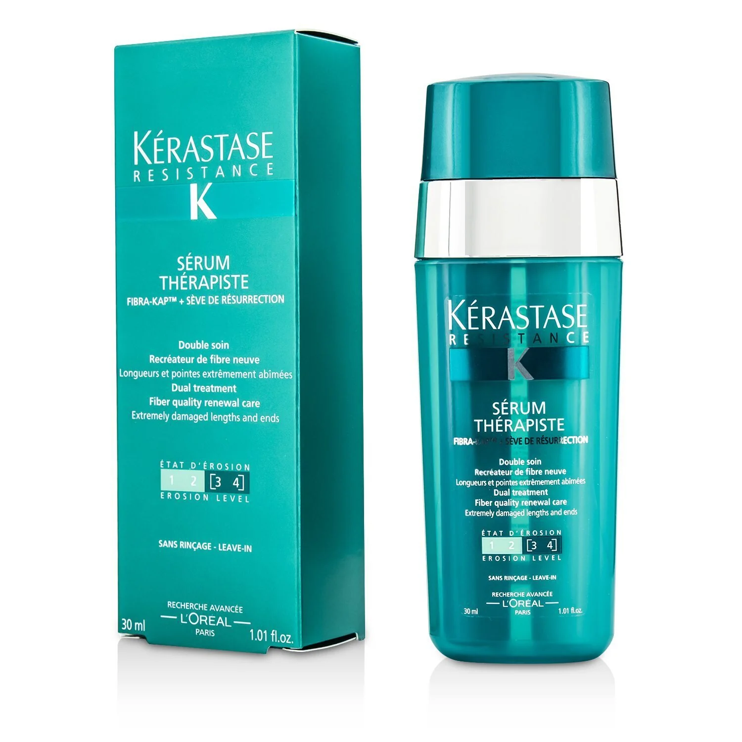 Kerastase Resistance Serum Therapiste Dual Treatment Fiber Quality Renewal Care (Extremely Damaged Lengths and Ends)  30ml/1.01oz