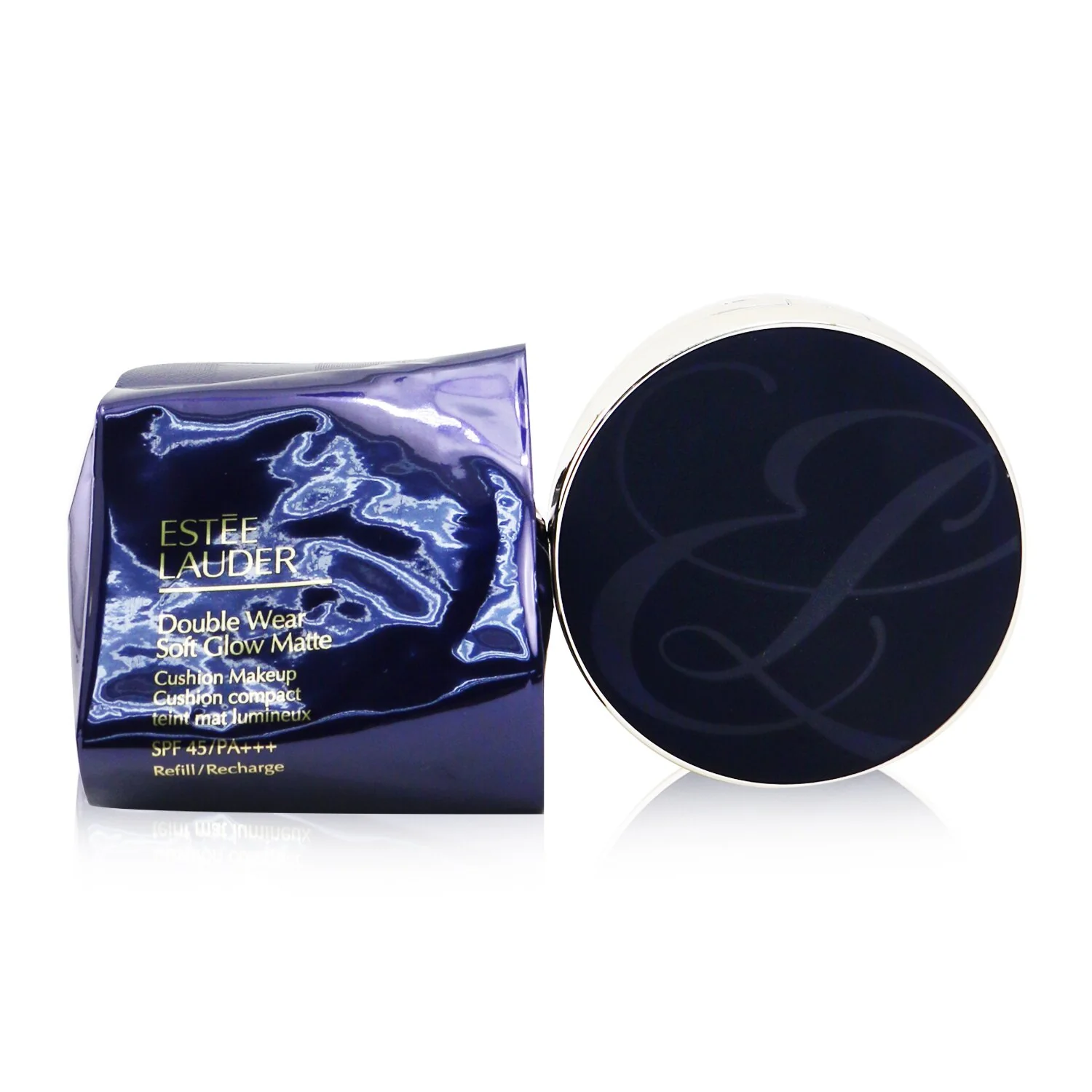 Estee Lauder Double Wear Soft Glow Matte Cushion Makeup SPF 45 With Extra Refill - # 1W1 Bone  2x 12g/0.42oz