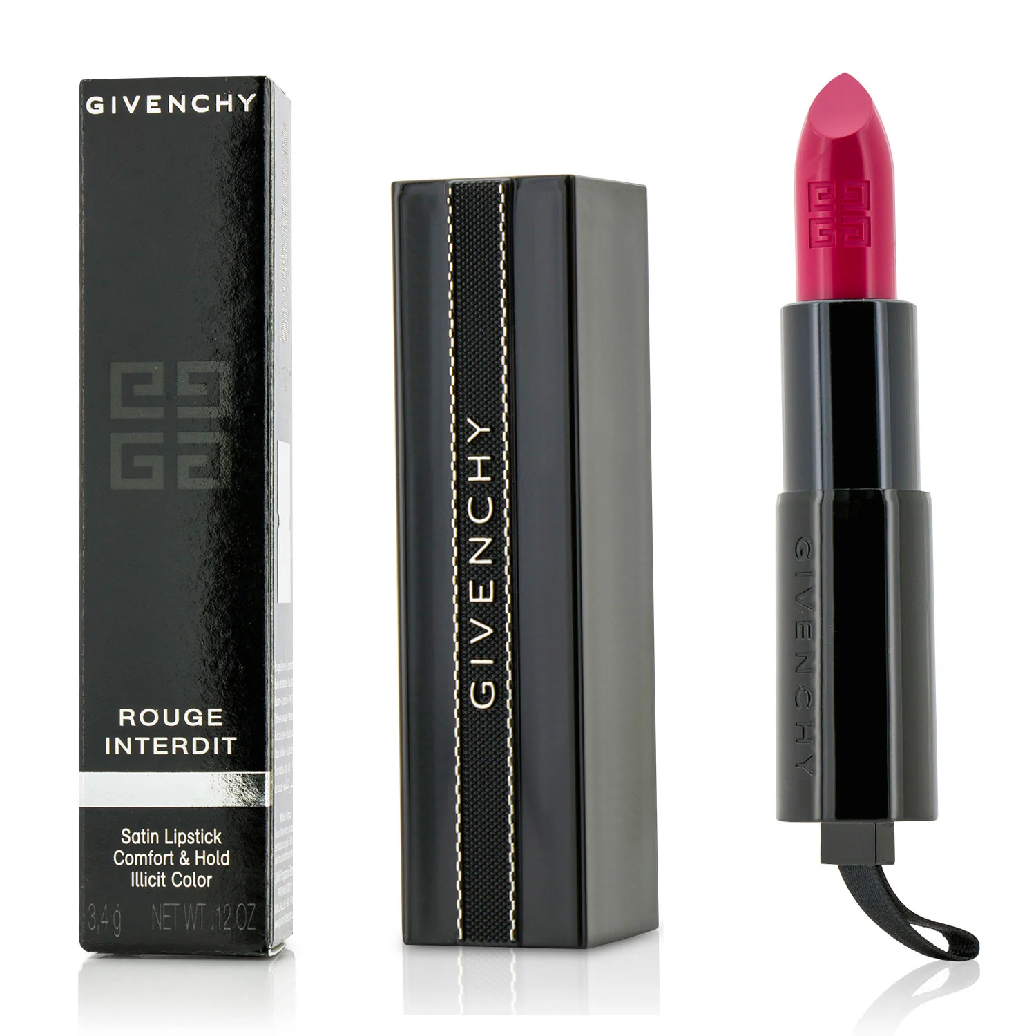 Givenchy Rouge Interdit Satin Lipstick - # 7 Purple Fiction  3.4g/0.12oz