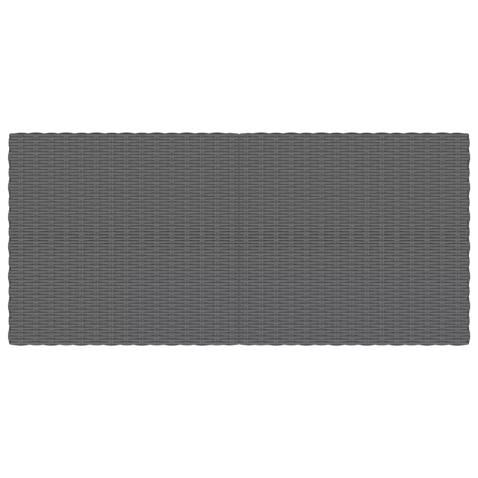 Aibecy Patio Coffee Table Dark Gray Half Round Poly Rattan