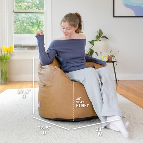 Big Joe Milano Lenox Denim Cobalt Beanbag Chair