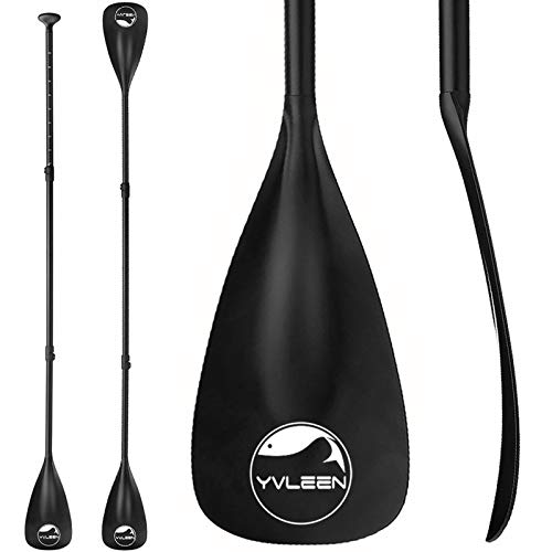 YVLEEN SUP Paddle Board Paddle，Stand up Paddleboard Paddles Adjustable Aluminum 4-Piece Floating Kayak Paddle，Convertible Paddle