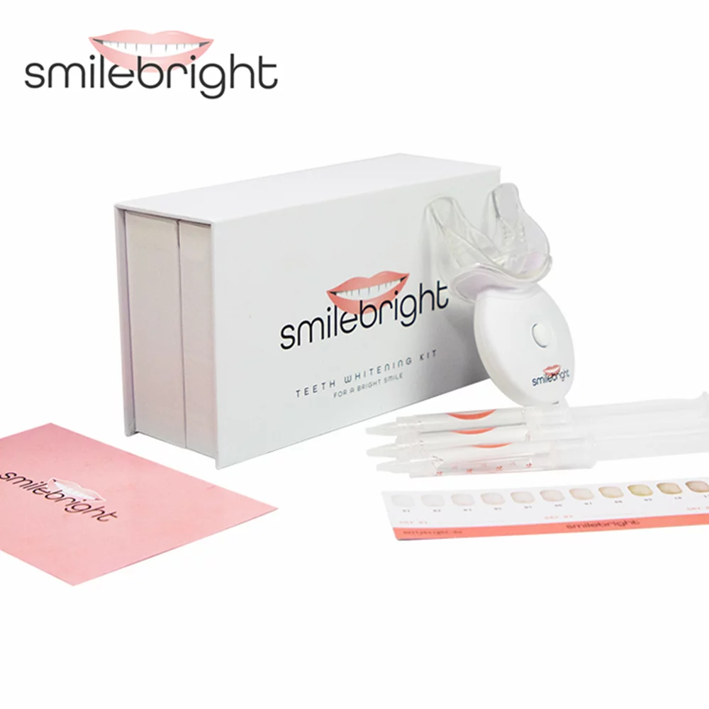 SmileBright 35% Carbamide Peroxide Teeth Whitening Kit w/ Light Tray, Strong Teeth Whitening Gel Coffee Tea Smoking Stain Removal