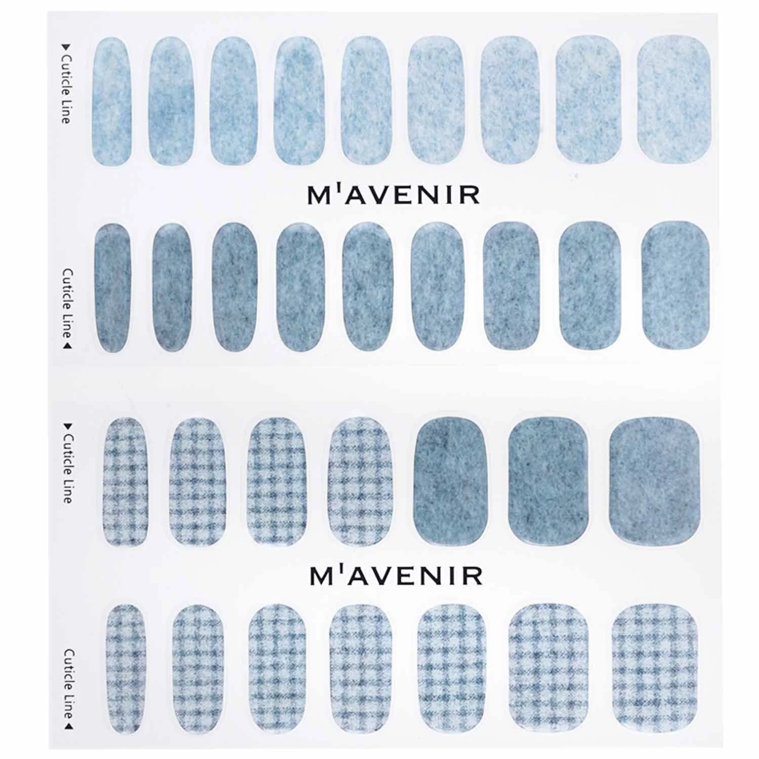 Mavenir Nail Sticker (Blue) - # Blue Leaf Nail  32pcs