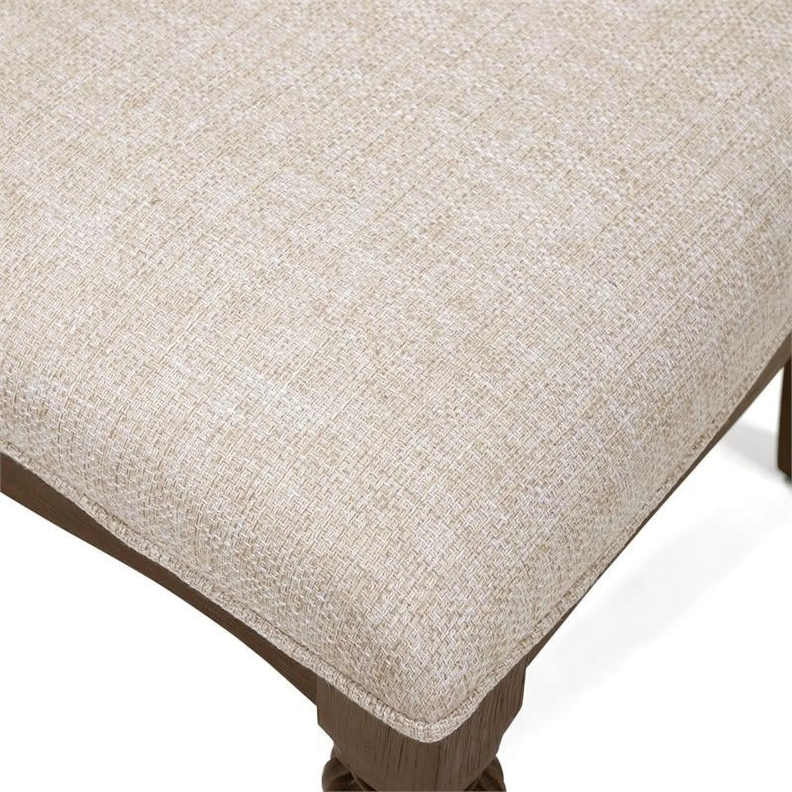 Furniture of America Clyde Fabric Padded Dining Chair in Natural Tone (Set of 2)