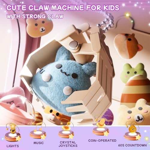 Claw Machine for Kids Girls Boys with Sound, Vending Claw Machines Arcade Game Toys for 3 4 5 6 7 8 Kids Girl, Unicorns Toys for Girls Age 4-6