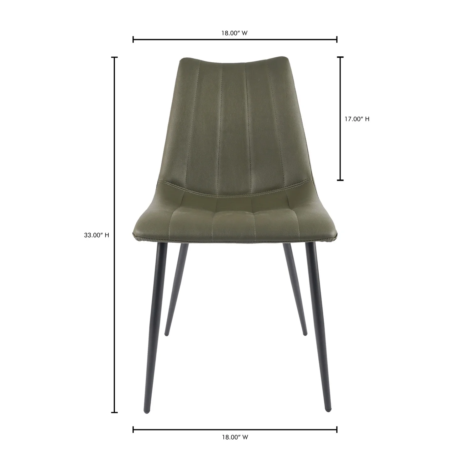 Moe's Home Collection Alibi Dining Chair Dark Green Set Of 2