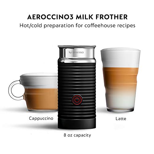 Nespresso Vertuo Plus Coffee and Espresso Maker by De'Longhi, Grey with Aeroccino Milk Frother