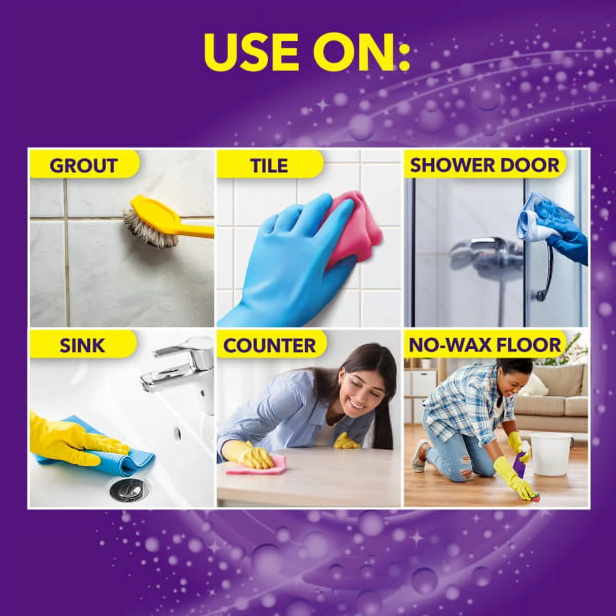 OxiClean plus Bleach, No Drip Foam, Mold & Mildew Bathroom Stain Remover 30 oz. - Pack of 4