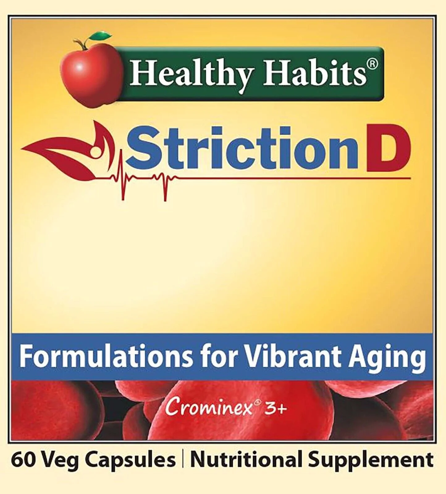 StrictionD Blood Health Support Supplement - 60 Veggie Capsules